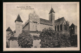 AK Marienburg, Hoch-Schloss, Ostseite  - Westpreussen