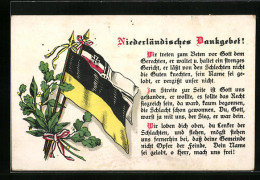AK Fahnen Des Zweibund Mit Niederländischem Dankgebet  - Guerre 1914-18