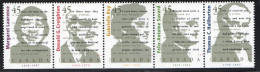 1998  Canadian Authors Se-tenant Strip Of 5 From Booklet  Sc 1753a MNH - Nuovi