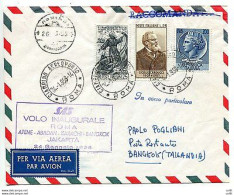 S.A.S. Primo Volo Roma/Bangkok Del 24.1.58 - Poste Aérienne