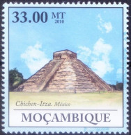 Mozambique 2010 MNH, UNESCO, Pre-Hispanic City Chichen Itza In Mexico, Architecture - UNESCO