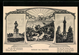 AK Fehrbellin, Schlacht Von Fehrbellin, Denkmal Und Siegessäule  - Fehrbellin