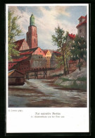 Künstler-AK Breslau, Das Malerische Breslau - Elisabethkirche Von Der Oder Aus  - Schlesien