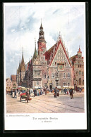 Künstler-AK Breslau, Das Malerische Breslau - Rathaus  - Schlesien