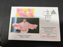 13-5-2024 (4 Z 47A) Eurovision Song Contest Won By Switzerland Non-binary Perfomer NEMO (Israel Singer Protest) - Music