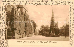 73819589 Oxford  Oxfordshire UK Balliol College And Martyrs Memorial  - Otros & Sin Clasificación