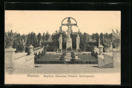 AK München, Westlicher Mosacher Friedhof, Christusgruppe  - Muenchen