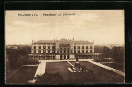 AK Königsberg I. Pr., Paradeplatz Mit Universität  - Ostpreussen