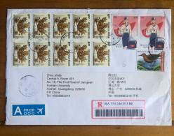 Belgium 2024 Cover To China With High Value Stamps Fine Used - Briefe U. Dokumente