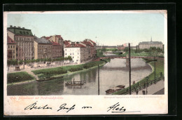 AK Wien, Donaukanal Mit Ferdinandbrücke  - Altri & Non Classificati