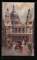 Künstler-AK Charles F. Flower: London, St. Paul`s Cathedral From Ludgate Hill  - Sonstige & Ohne Zuordnung