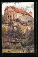 Künstler-AK Charles F. Flower: Nürnberg, Die Burg Von Unten Gesehen  - Other & Unclassified