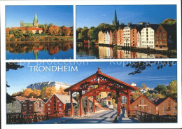 71820611 Trondheim Teilansichten Kirche Holzbruecke Trondheim - Norway