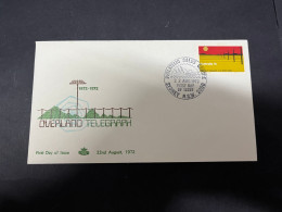 12-5-2024 (4 Z 47 B)  Australia FDC - 1972 - Overland Telegraph (ROYAL FDC) - Premiers Jours (FDC)