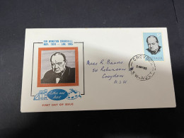 12-5-2024 (4 Z 47 B)  Australia FDC - 1965 - (posted FDC) Sir Winston Churchill - Omslagen Van Eerste Dagen (FDC)