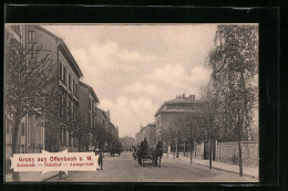 AK Offenbach A. M., Bahnhof Und Amtsgericht In Der Kaiserstrasse  - Offenbach