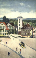 12059616 Amriswil TG Marktplatz Mit Konzerthalle Kuenstlerkarte Amriswil - Autres & Non Classés