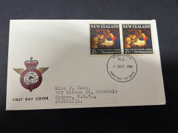 12-5-2024 (4 Z 47 B)  Nsw Zealand FDC - 1968 - (posted FDC To Australia) Christmas - Weihnachten