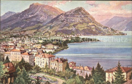 12056546 Lugano TI Kuenstlerkarte Mit Monte Bre E Boglia Lugano TI - Other & Unclassified