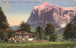 12044226 Grindelwald Chalet Mit Wetterhorn Grindelwald - Autres & Non Classés