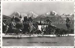 12044206 Hilterfingen Thunersee Partie Am See Mit Eiger Moench Jungfrau Hilterfi - Autres & Non Classés