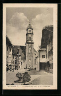 AK Mittenwald, Pfarrkirche Und Klotz-Denkmal  - Mittenwald