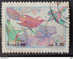 C 1532 Brazil Stamp Christmas Religion Birds 1986 Circulated 6 - Oblitérés