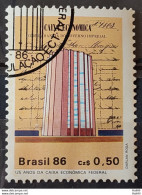 C 1529 Brazil Stamp Bank Caixa Economica Federal Economy 1986 Circulated 1 - Gebraucht