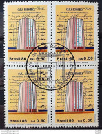 C 1529 Brazil Stamp 125 Years Banco Caixa Economica Federal Economy 1986 Block Of 4 CBC Brasilia - Nuevos