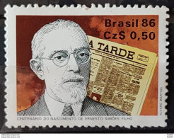 C 1526 Brazil Stamp 100 Years Ernesto Simoes Filho Political Journalism 1986 - Nuevos