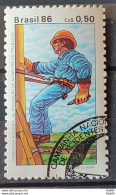 C 1516 Brazil Stamp Prevention Of Work Accidents Health Safety 1986 Circulated 2 - Usati