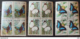 C 1512 Brazil Stamp Butterfly Insects 1986 Block Of 4 CBC PR Complete Series 2 - Nuovi