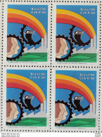 C 1509 Brazil Stamp Work Day Economy 1986 Block Of 4 - Ongebruikt