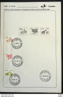 Brochure Brazil Edital 1986 04 Historical Heritage With Stamp CPD DF Brasília - Brieven En Documenten