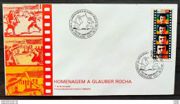 Brazil Envelope FDC 409 1986 Cinema Glauber Rocha CBC RJ - FDC