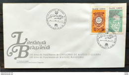 Brazil Envelope FDC 406 1986 Book Day Literature Manuel Bandeira CBC PE 02 - FDC