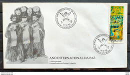 Brazil Envelope FDC 403 1986 International Year Of Peace CBC BSB 02 - FDC