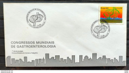 Brazil Envelope FDC 401 1986 Gastroenterology Congress Health CBC SP 03 - FDC