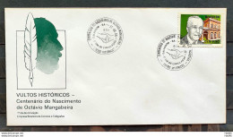 Brazil Envelope FDC 400 1986 Octavio Mangabeira Political Journalism CBC BA 01 - FDC