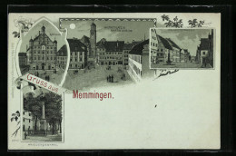 Mondschein-Lithographie Memmingen, Rathaus, Marktplatz Und Martinskirche Und Kriegerdenkmal  - Memmingen