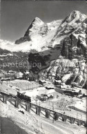 12040526 Muerren BE Mit Eicher Moench Und Allmendhubelbahn Muerren - Sonstige & Ohne Zuordnung