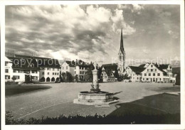 12029136 Amriswil TG Marktplatz Brunnen Kirche Amriswil TG - Andere & Zonder Classificatie