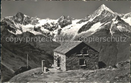 12028576 Taeschhuette Am Alphubel Mit Zinal Rot Schall Und Weisshorn Taesch - Altri & Non Classificati