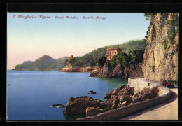 Cartolina S. Margherita Ligure, Strada Portofino E Castello Paraggi  - Autres & Non Classés