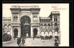 Cartolina Milano, Galleria Vitt. Eman. II.  - Milano (Mailand)