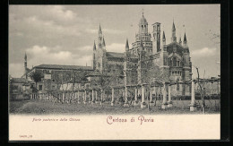 Cartolina Certosa Di Pavia, Parte Posteriore Della Chiesa  - Pavia