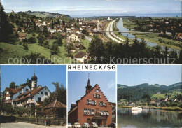 12020626 Rheineck SG Panorama Mit Altrhein Und Bodensee Kirche Rathaus Rheineck - Otros & Sin Clasificación