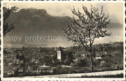 12019816 La Chiesaz Vue Generale Lac Leman Et Les Alpes La Chiesaz - Andere & Zonder Classificatie