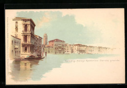Lithographie Venedig, Palast Rezzonico-Canale Grande  - Venezia