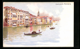 Lithographie Venezia, Canal Grande  - Venetië (Venice)